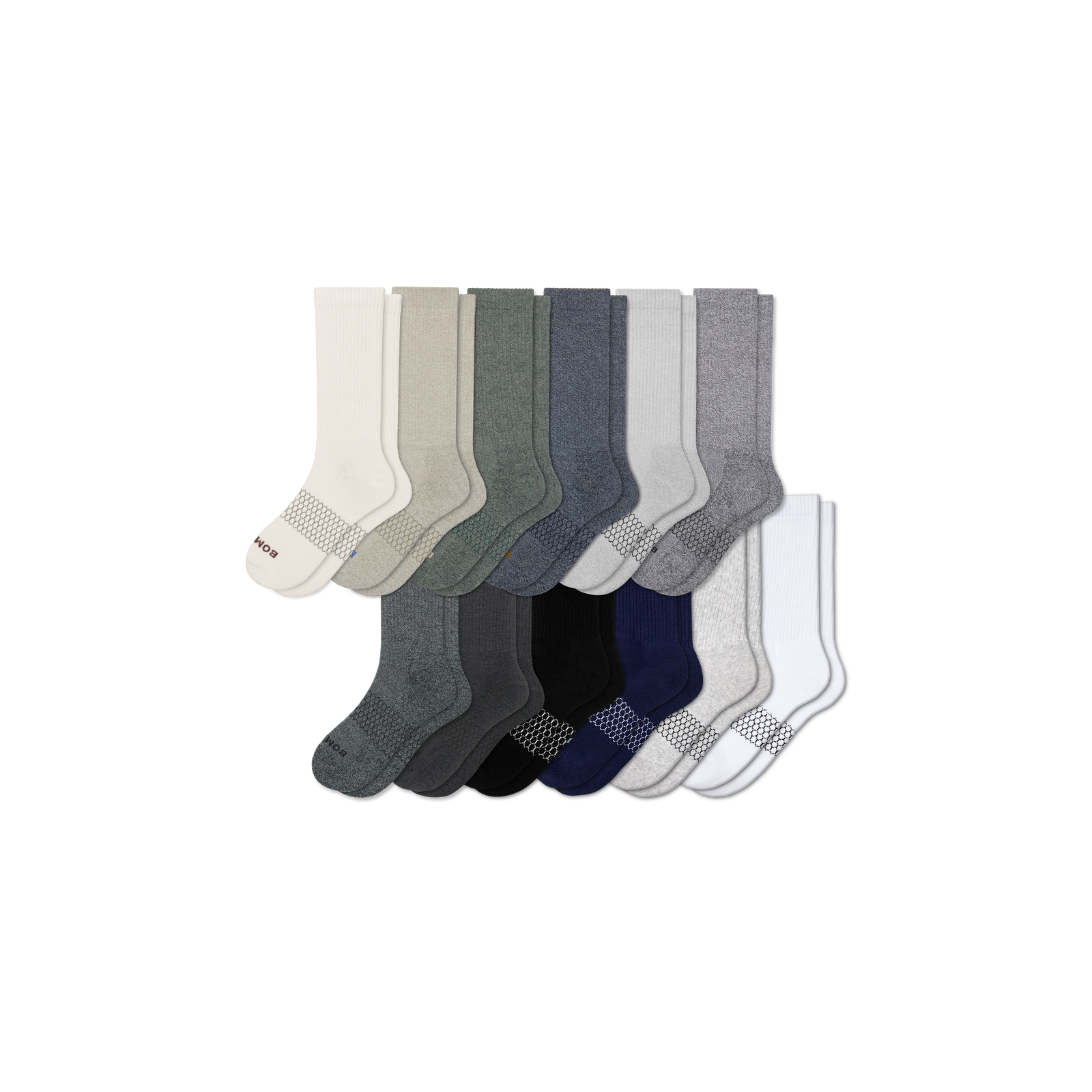 Men's Calf Sock 12-Pack - birch blue mix L
