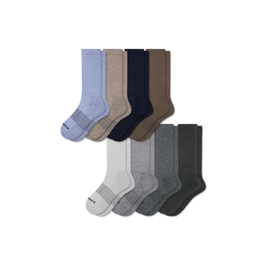 Men's Marl Calf Sock 8-Pack - Run Hike Cushion