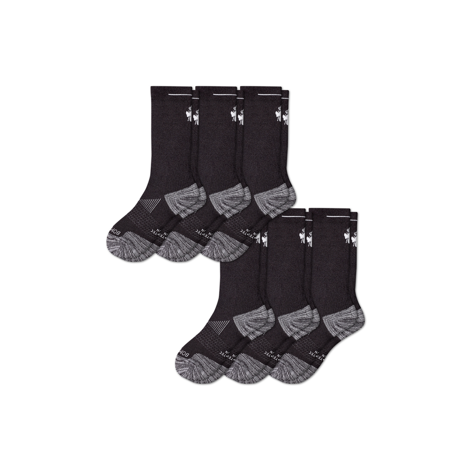 Women's Running Calf Sock 6-Pack - black-bee - 13