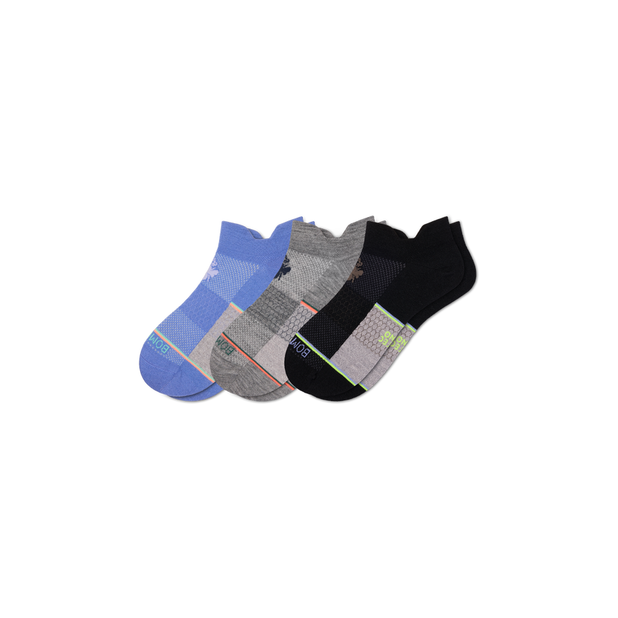 Men's UltraLite Sport Merino Wool Blend Ankle Sock 3-Pack - Trail Shift Cushion