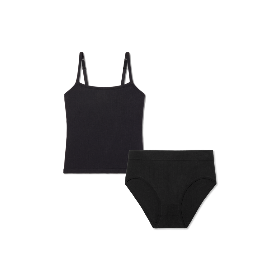 Women's Built-In Bra Seamless Cami + High Rise Brief Pack - Fresh Fit Support