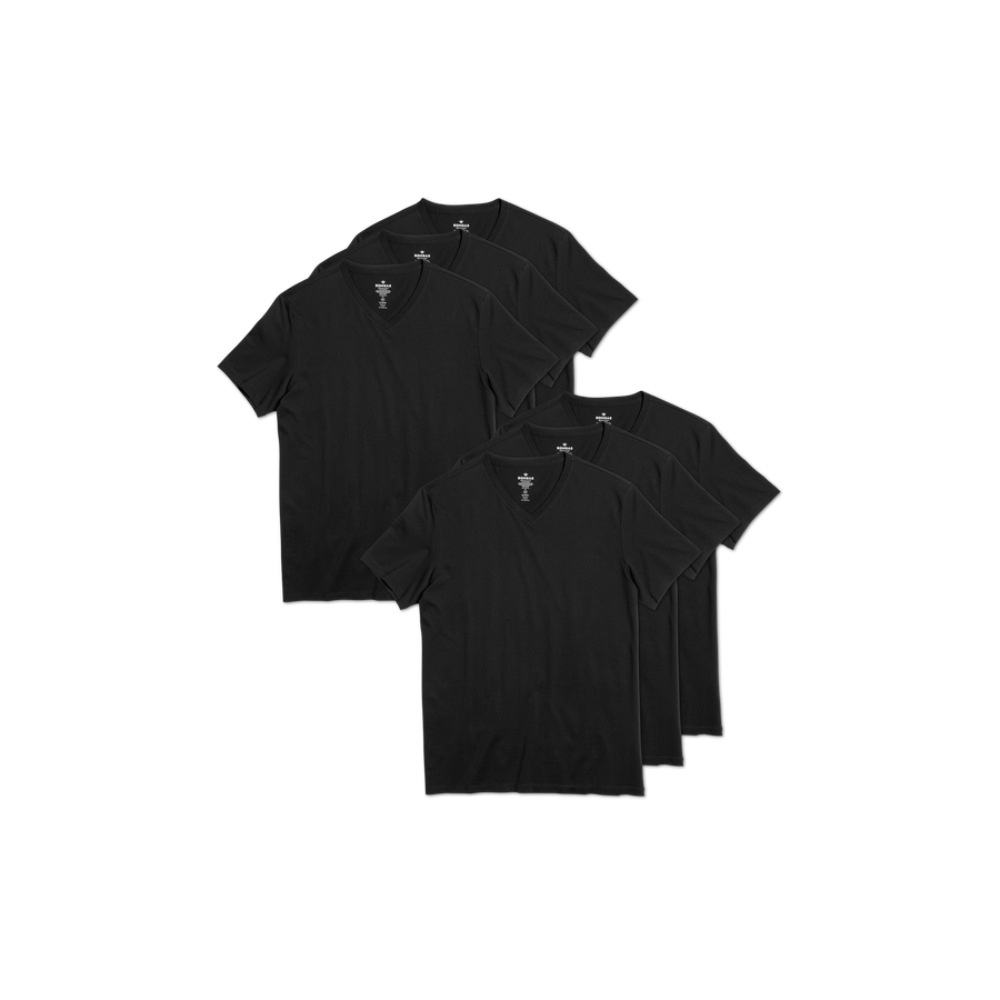 Men's Pima Cotton V-Neck T-Shirt 6-Pack - Modern Style