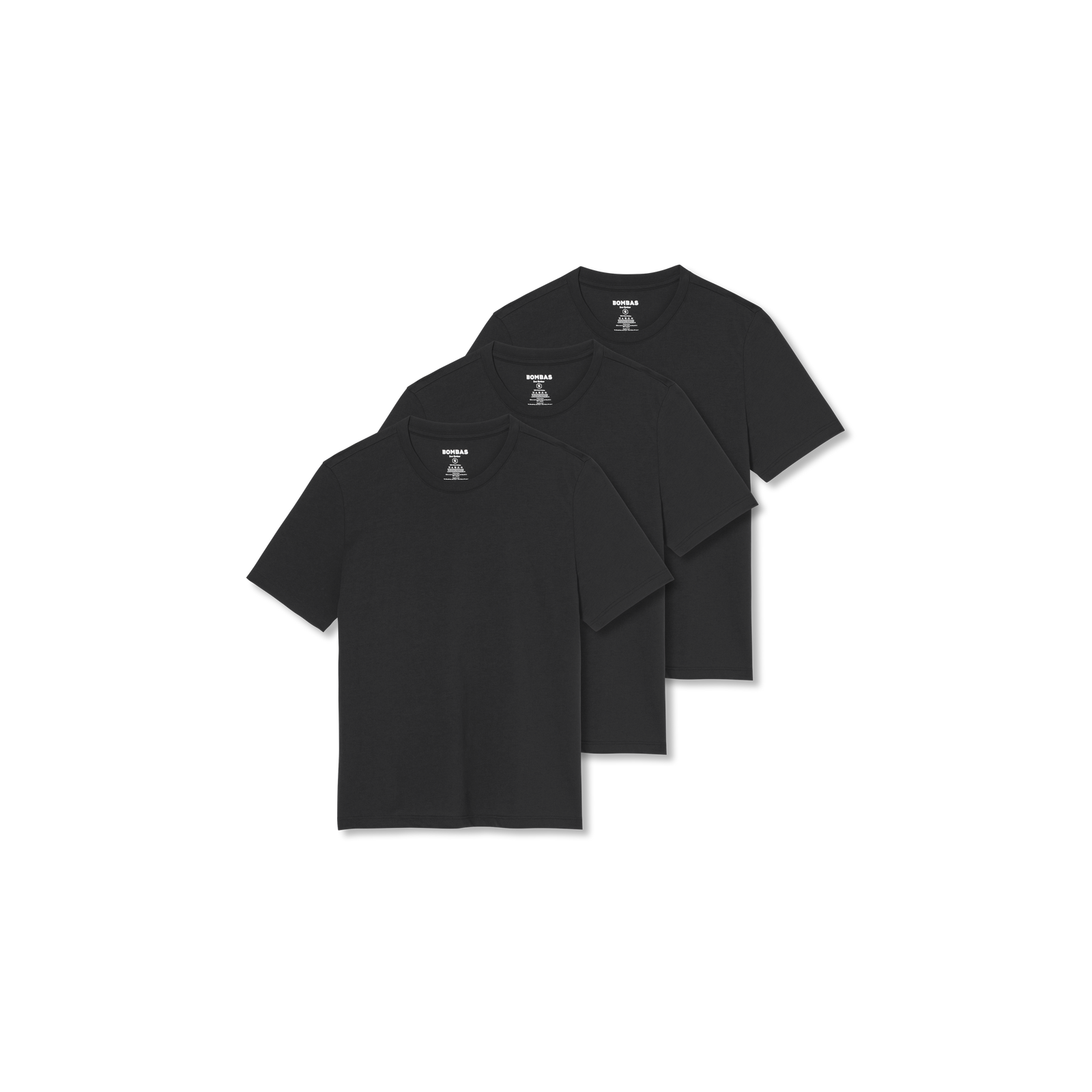 Women's Pima Cotton Crew Neck T-Shirt 3-Pack - Black L