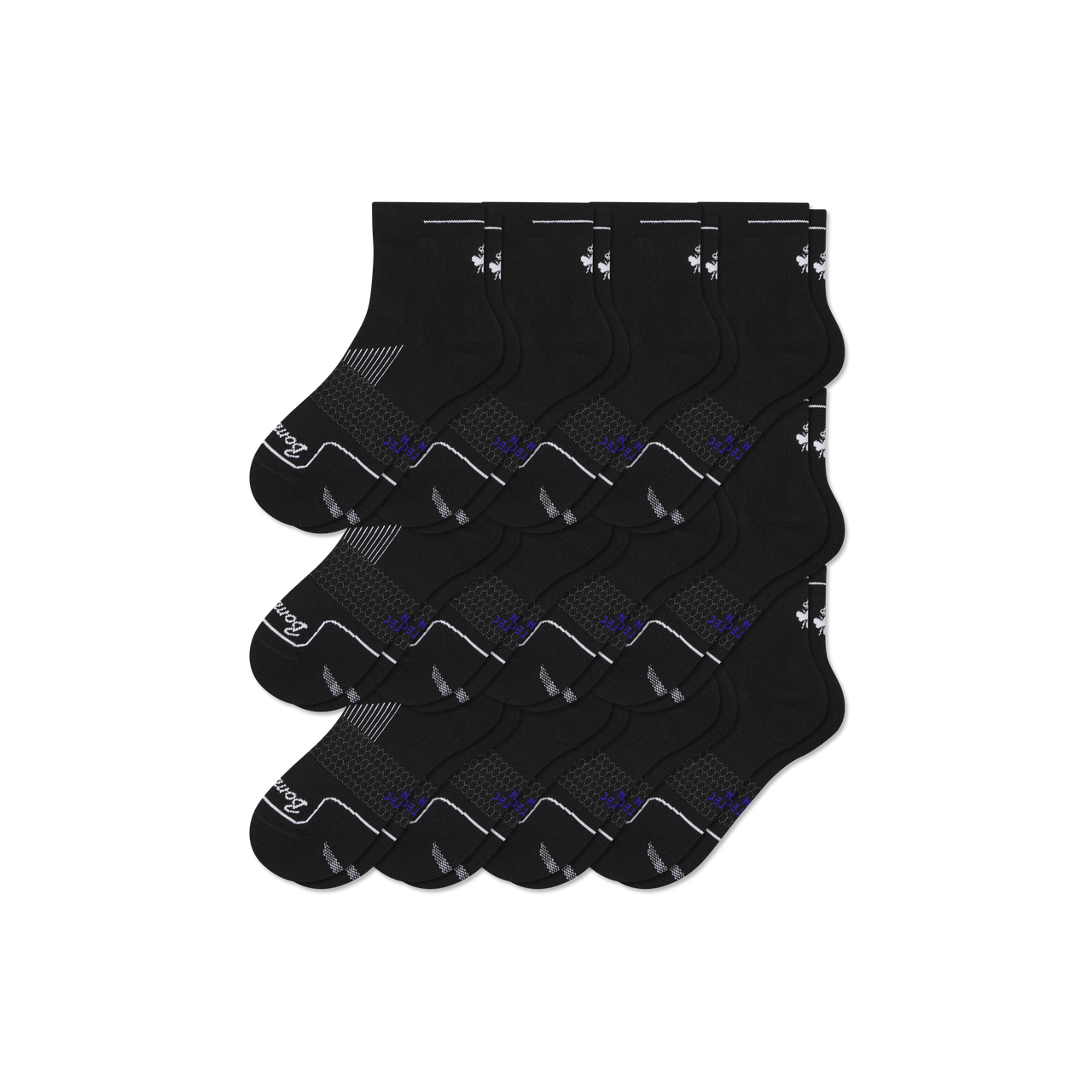 Running Quarter Sock 12-Pack - black L
