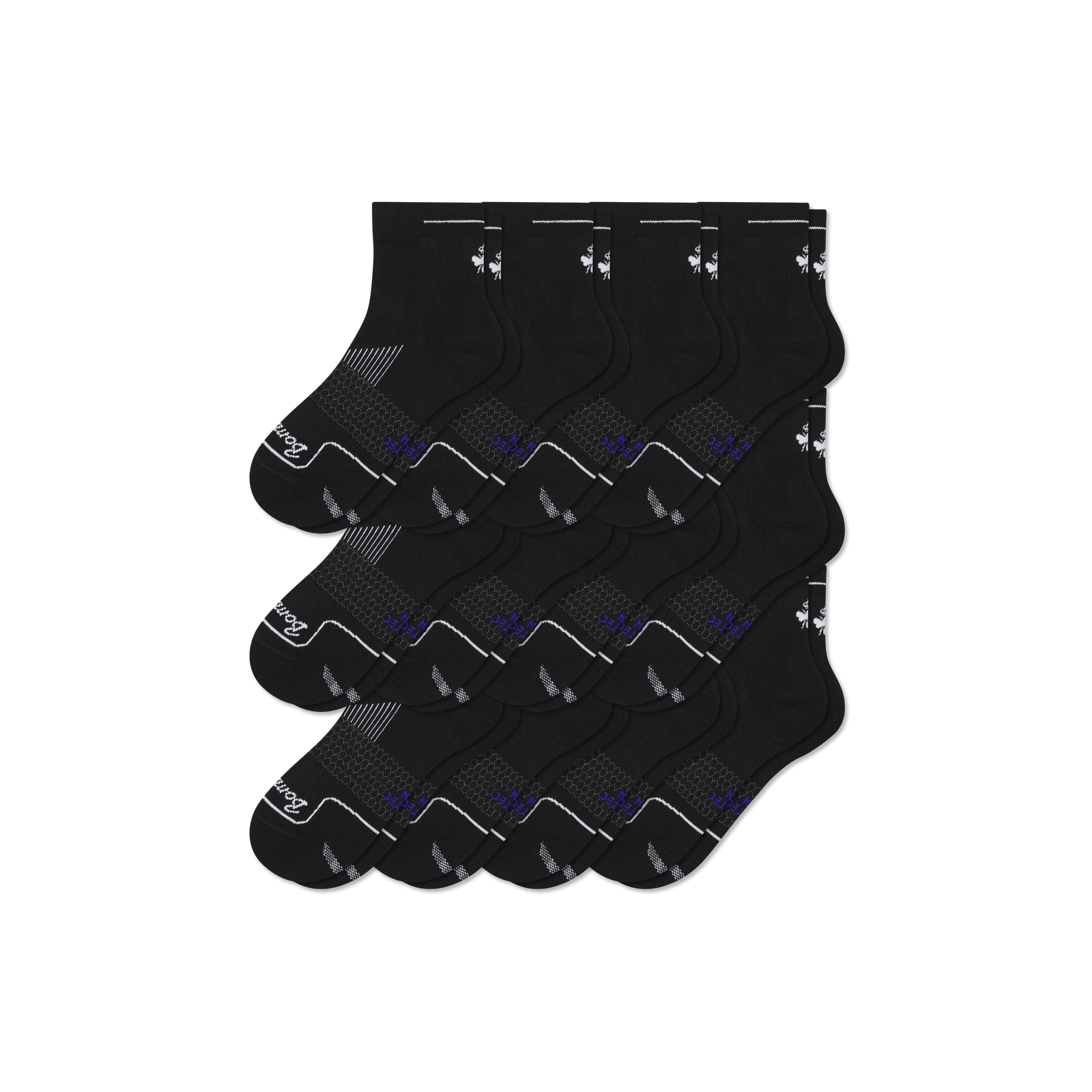 Running Quarter Sock 12-Pack - black L