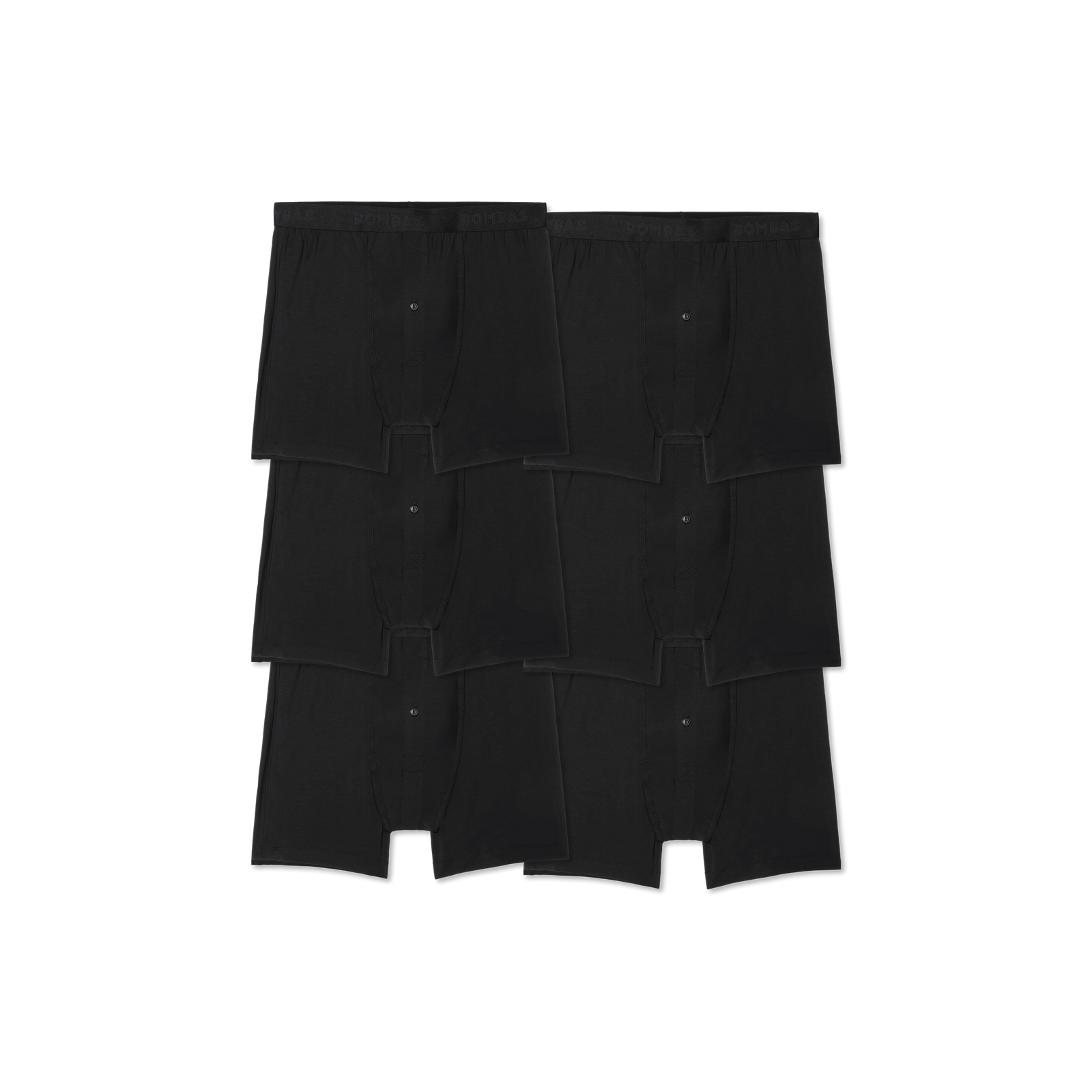 Men's Cotton Modal Blend Boxer 6-Pack - Black L