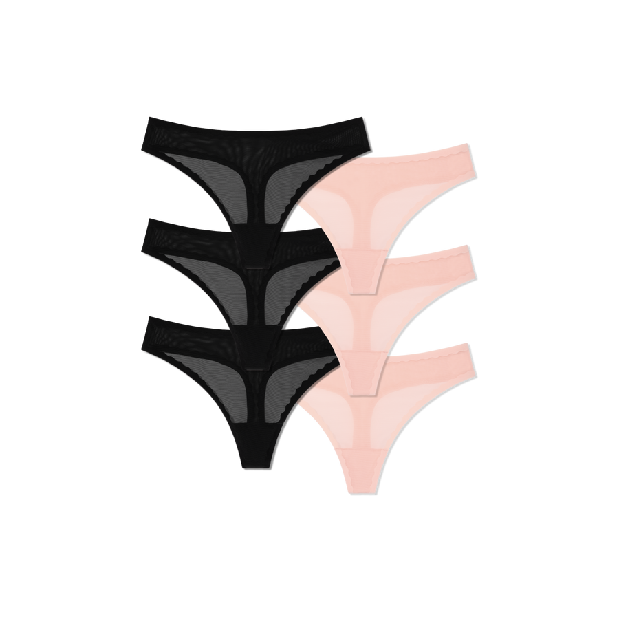Women’s SoftMesh Thong 6-Pack - Everyday Ease