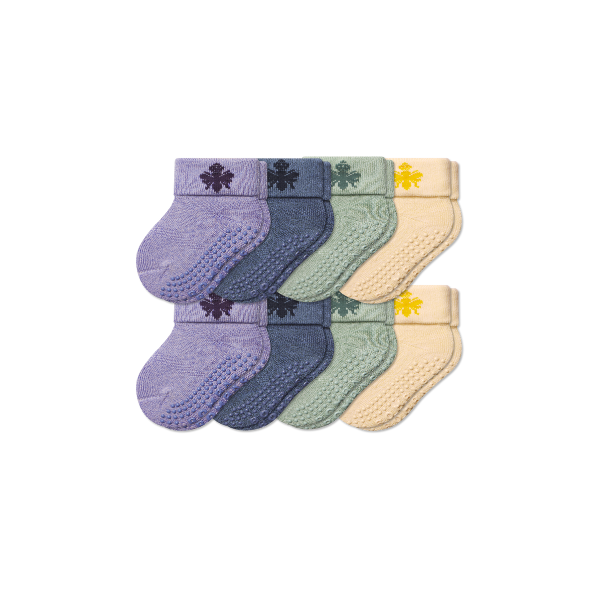 Baby Gripper Sock 8-Pack (6-12 Months) - Blue Sage Mix L