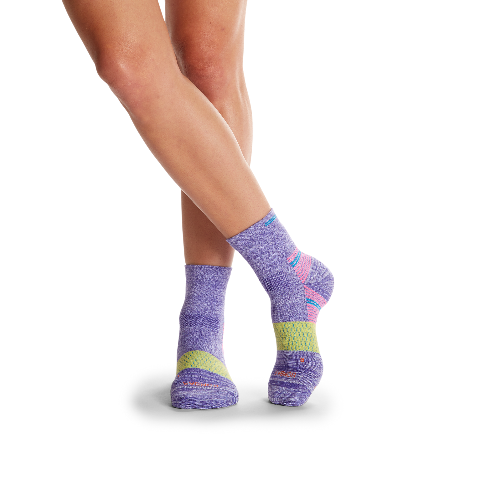 Women's Running Quarter Sock 12-Pack - blue-violet-mix - 20