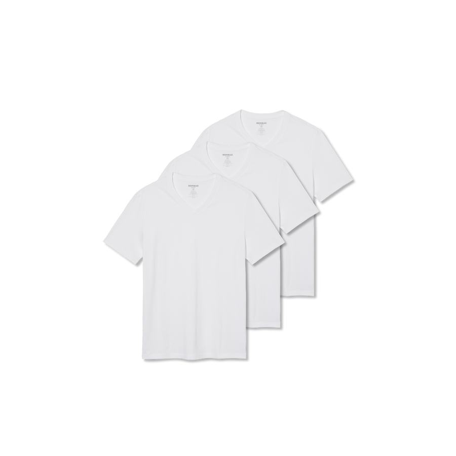 Men's Pima Cotton V-Neck T-Shirt 3-Pack - Weekend Lounge Cut