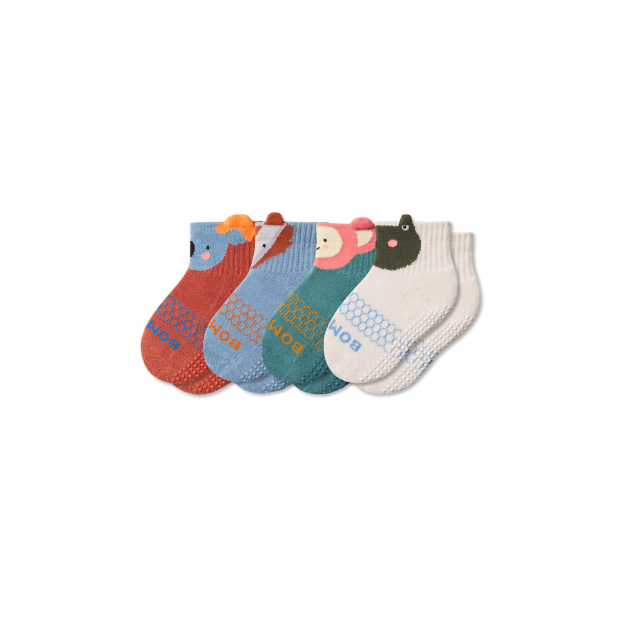 Toddler Forest Friends Calf Sock 4-Pack - Cushion Comfort