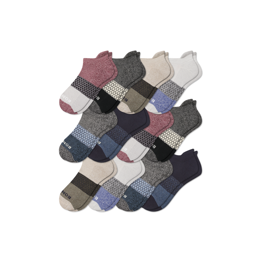 Men’s Tri-Block Ankle Sock 12-pack - Everyday Court Fit