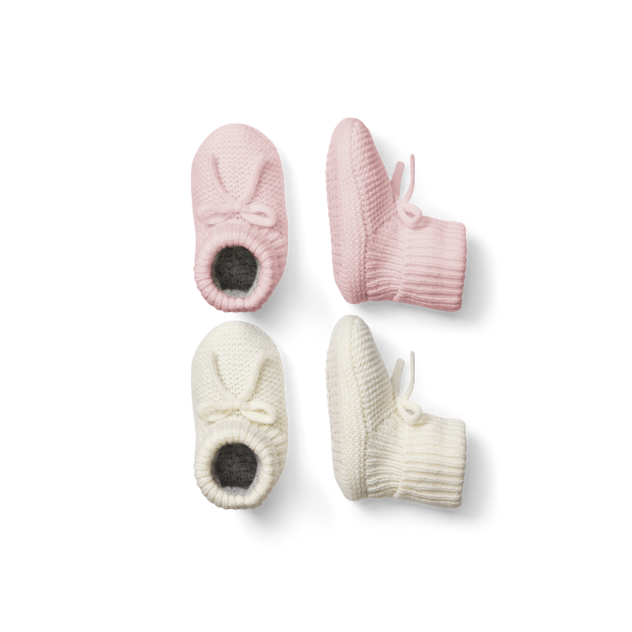 Baby Bow Gripper Slipper 2-Pack - Warm Off Day Wear
