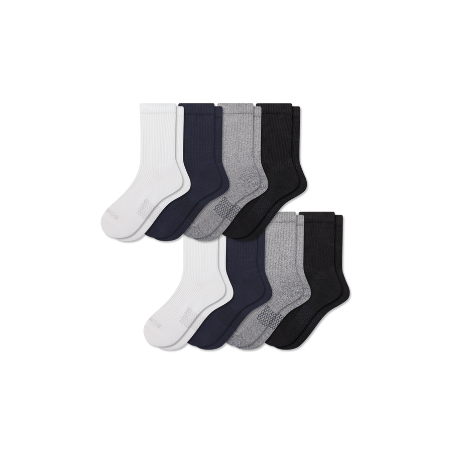 Men's Modern Rib Half Calf Sock 8-Pack - Cushion Step