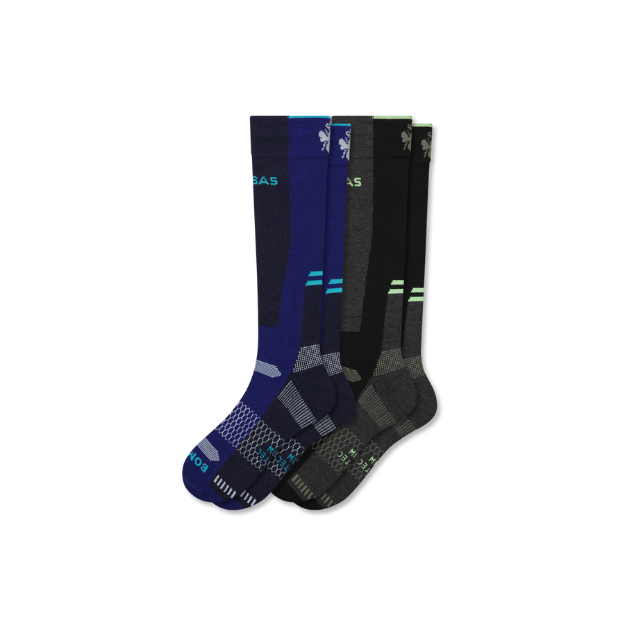 Women's Mid-Cushion Merino Wool Blend Ski & Snowboard Sock 2-Pack - Cozy No Show Wear