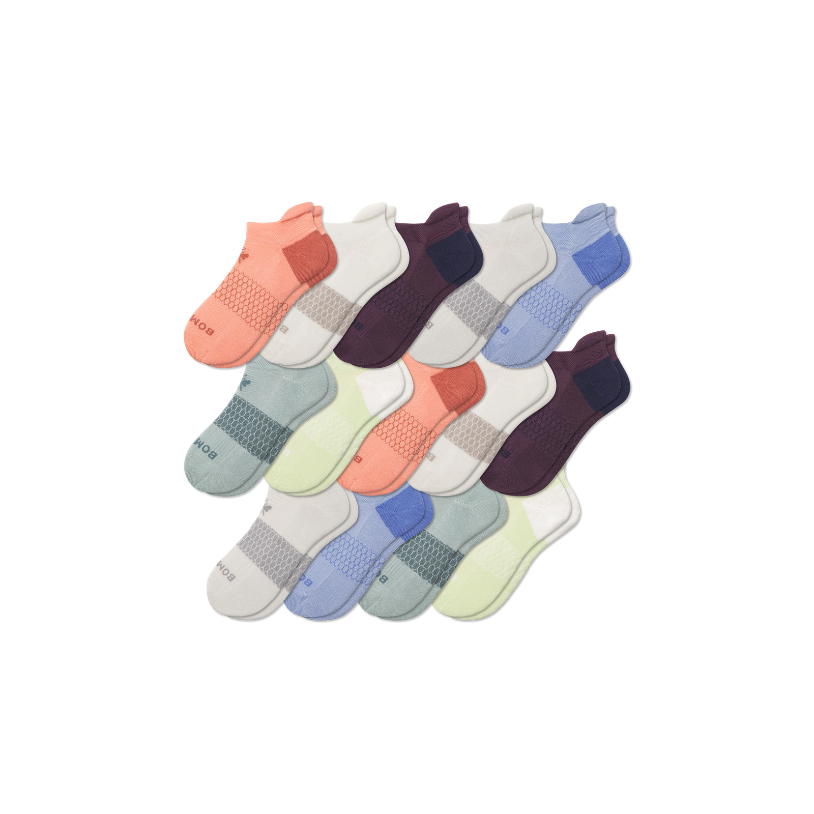 Youth Ankle Sock 14-Pack - Dawn Lime Mix L