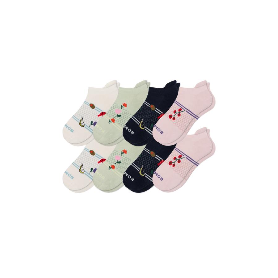 Women's Dinner Party Ankle Sock 8-Pack - Run Office Pair