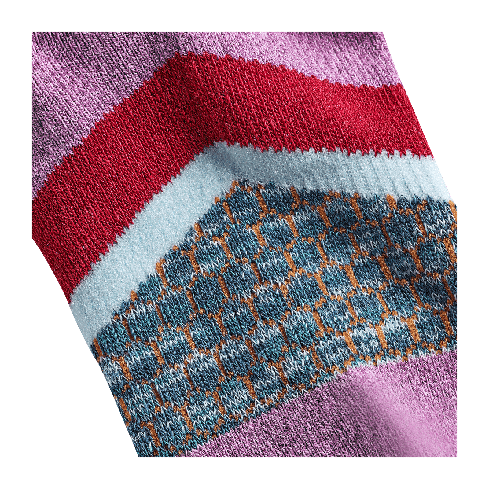 Women's Fair Isle Ankle Socks - dusk-purple - 19