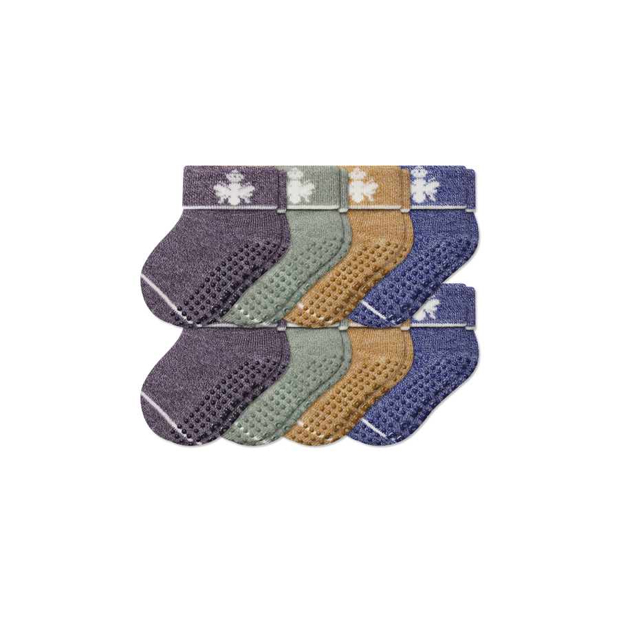 Baby Merino Wool Blend Gripper Calf Sock 8-Pack (6-12 Months) - Modern School Step