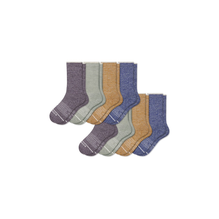 Youth Merino Wool Blend Calf Sock 8-Pack - Trail Ready