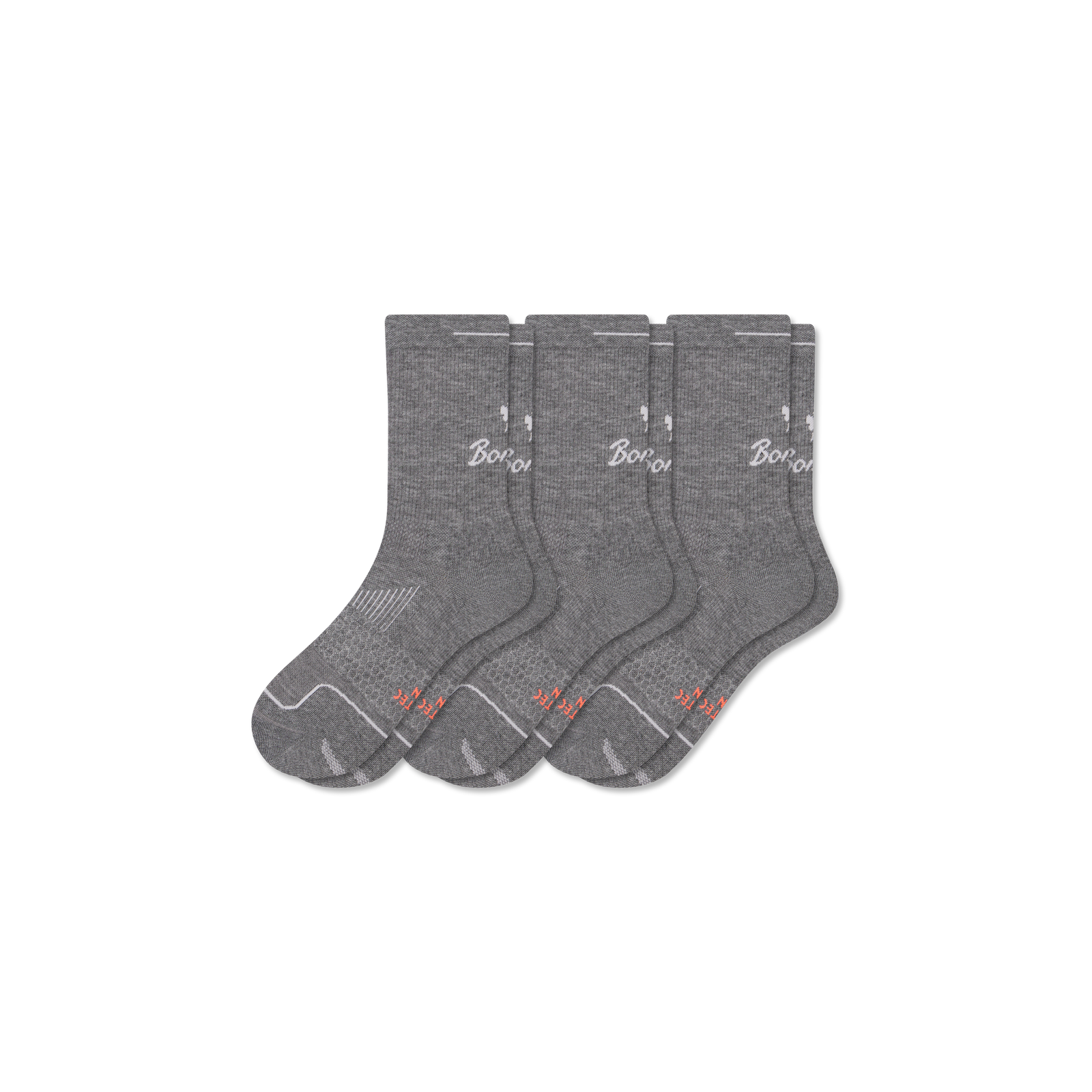 Women's Running Half Calf Sock 3-Pack - grey mix L