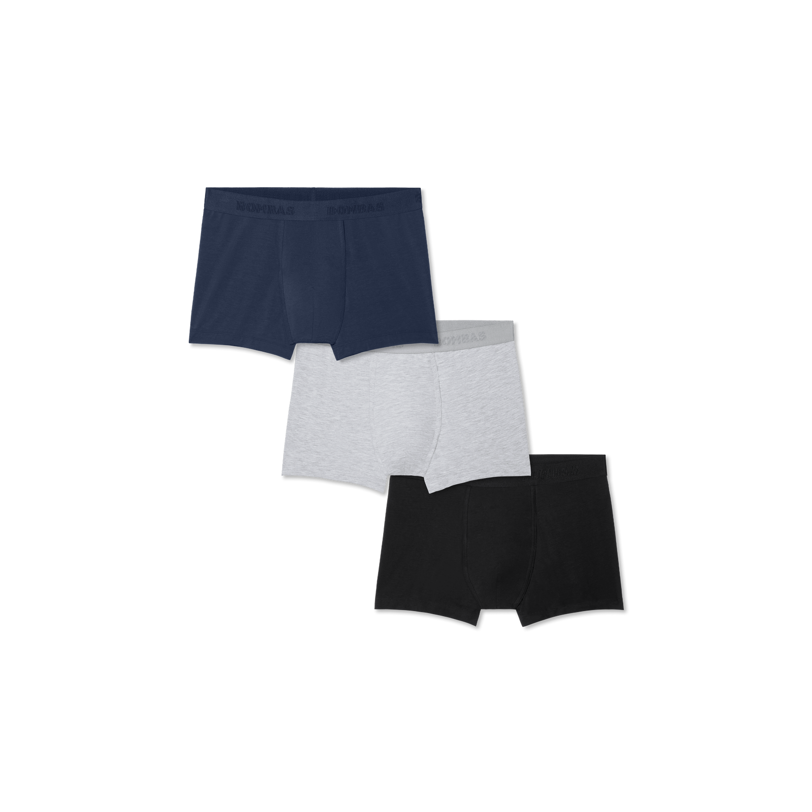 Men's Cotton Modal Blend Trunk 3-Pack - Grey Navy Black Mix