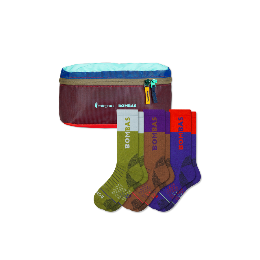 Women's Merino Wool Blend Hiking Sock 3-Pack & Cotopaxi Fanny Pack - Easy Packing
