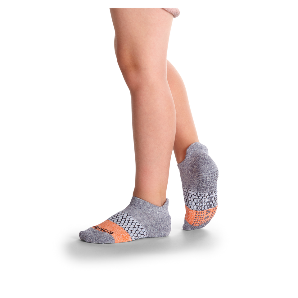 Youth Tri-Block Gripper Ankle Sock 6-Pack - lupine-spruce-mix - 4