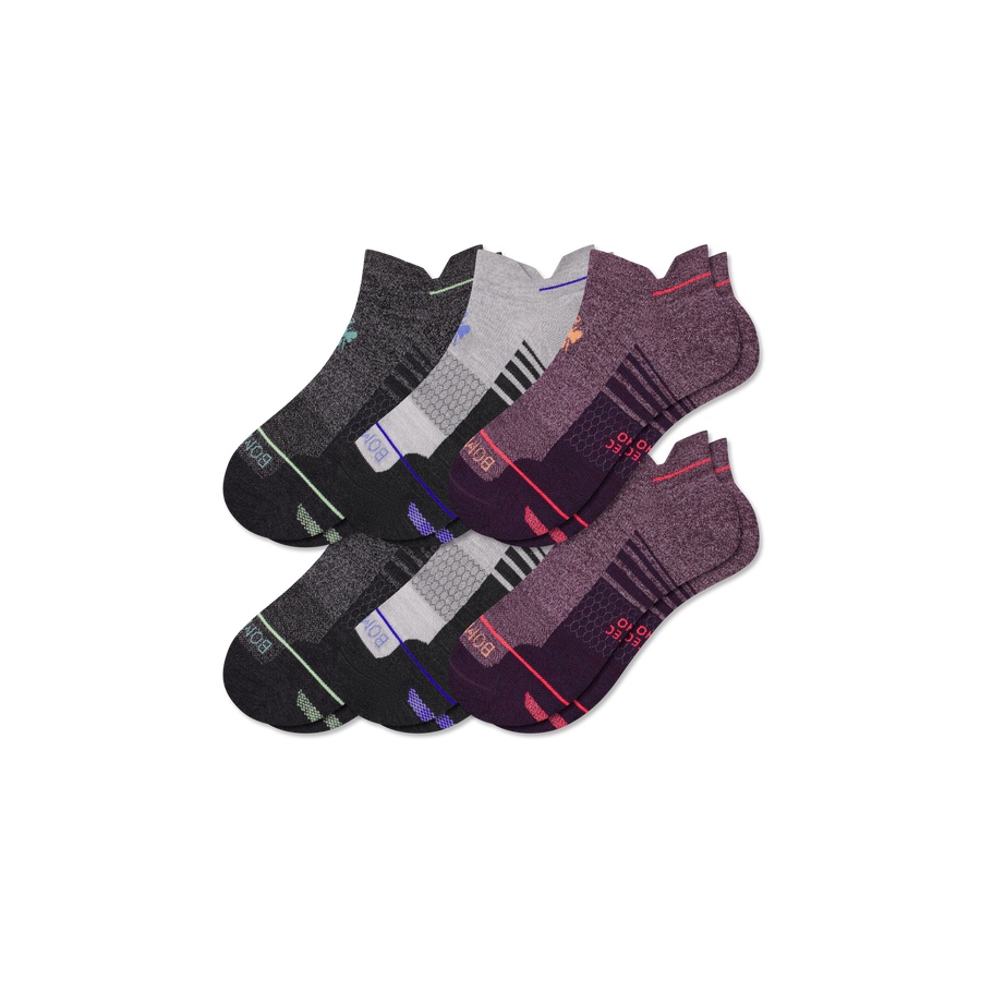 Men's Merino Wool Blend Run Ankle 6-Pack - Classic Crew Pair