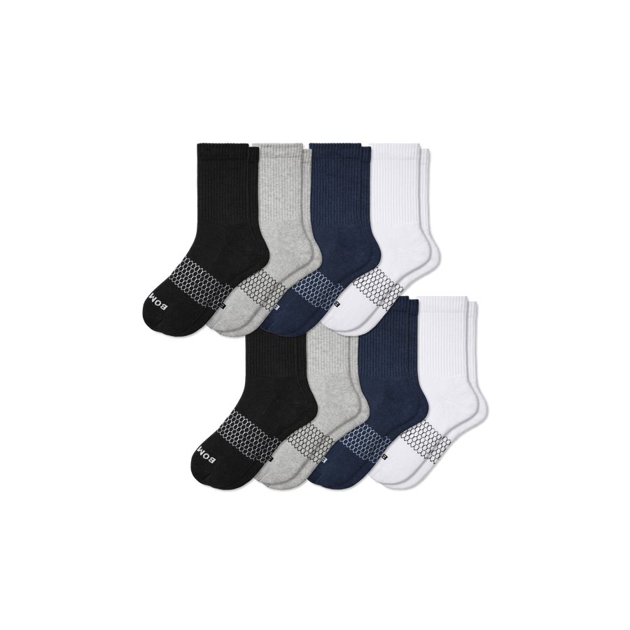Men's Solids Half Calf Sock 8-Pack - Smooth Recovery Cushion