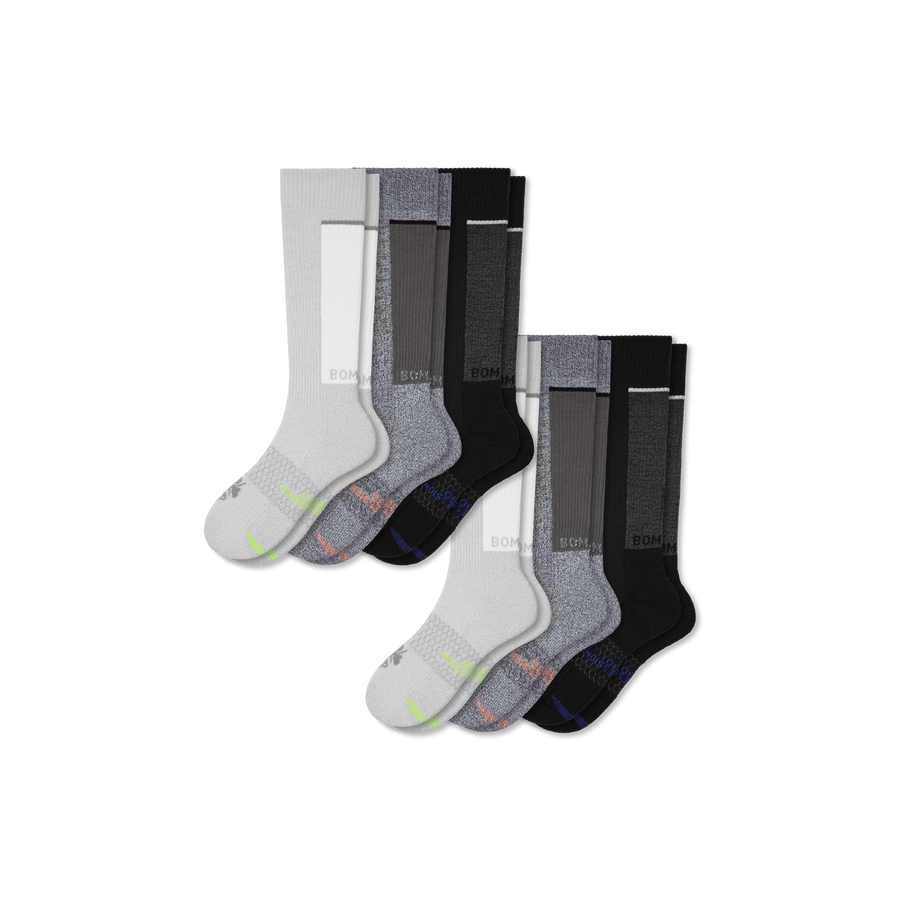 Women's Performance Compression Knee High Sock 6-Pack (20-30mmHg) - Trail Training Relief