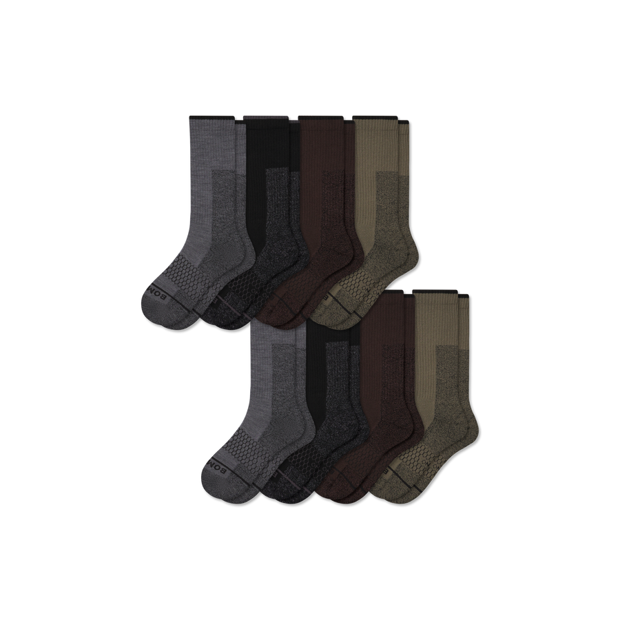 Women's Ultra Strong Merino Blend Calf Sock 8-Pack - Everyday Hike Wear