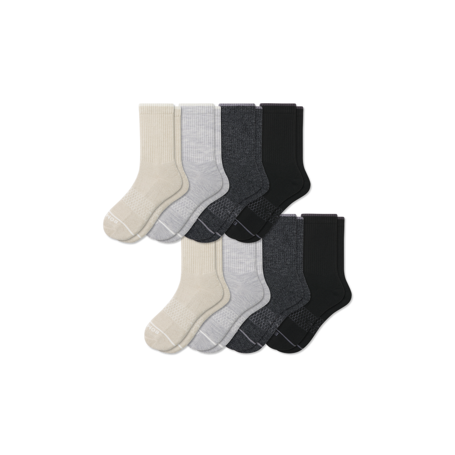 Men's Merino Wool Blend Half Calf Sock 8-Pack - Easy Trail Move