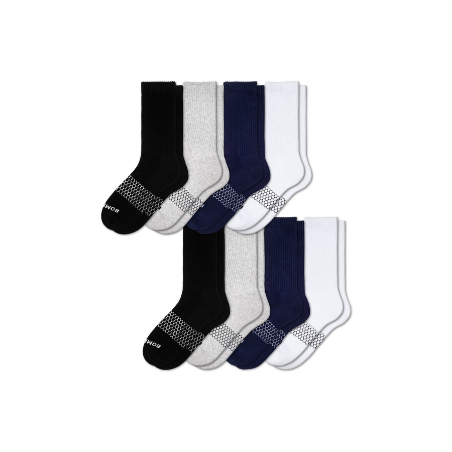 Women's Solids Calf Sock 8-Pack - Modern Travel Cushion