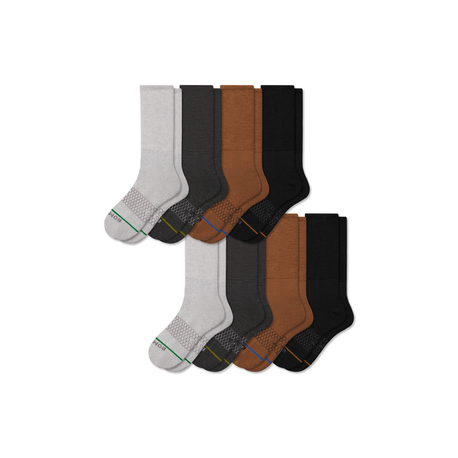 Women's Merino Blend Ultra-Stretch Calf Sock 8-Pack - Cushion Recovery Move