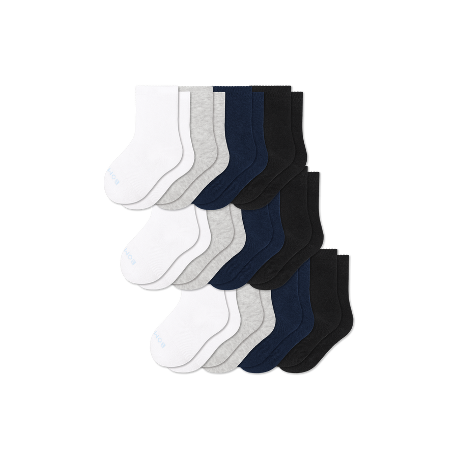 Junior Lightweight Calf Sock 12-Pack - Fresh Travel Fit