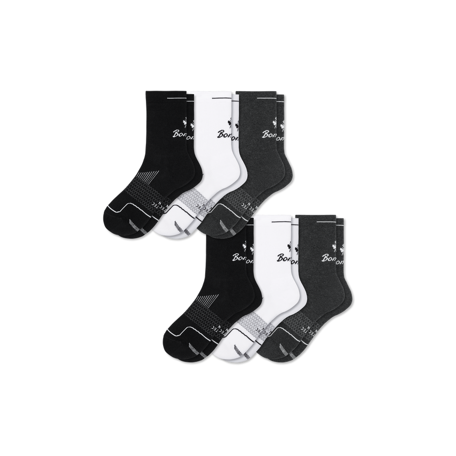 Men's Run Half Calf Sock 6-Pack - Smooth Low Cut Fit