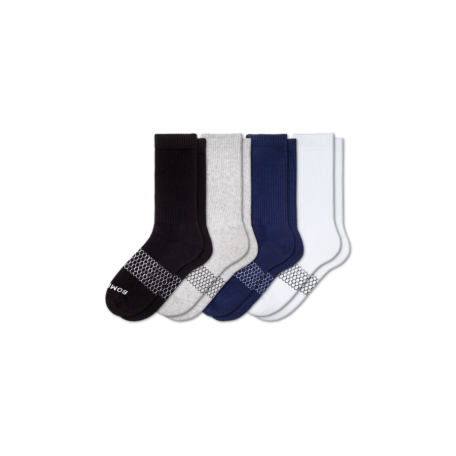 Men's Solids Calf Sock 4-Pack - Trail Recovery Fit