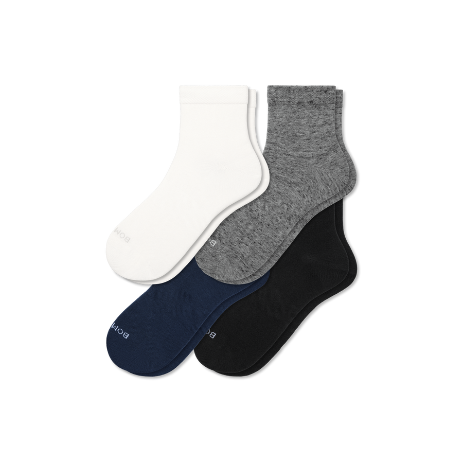 Women's Lightweight Quarter Sock 4-Pack - Outdoor Recovery Pair