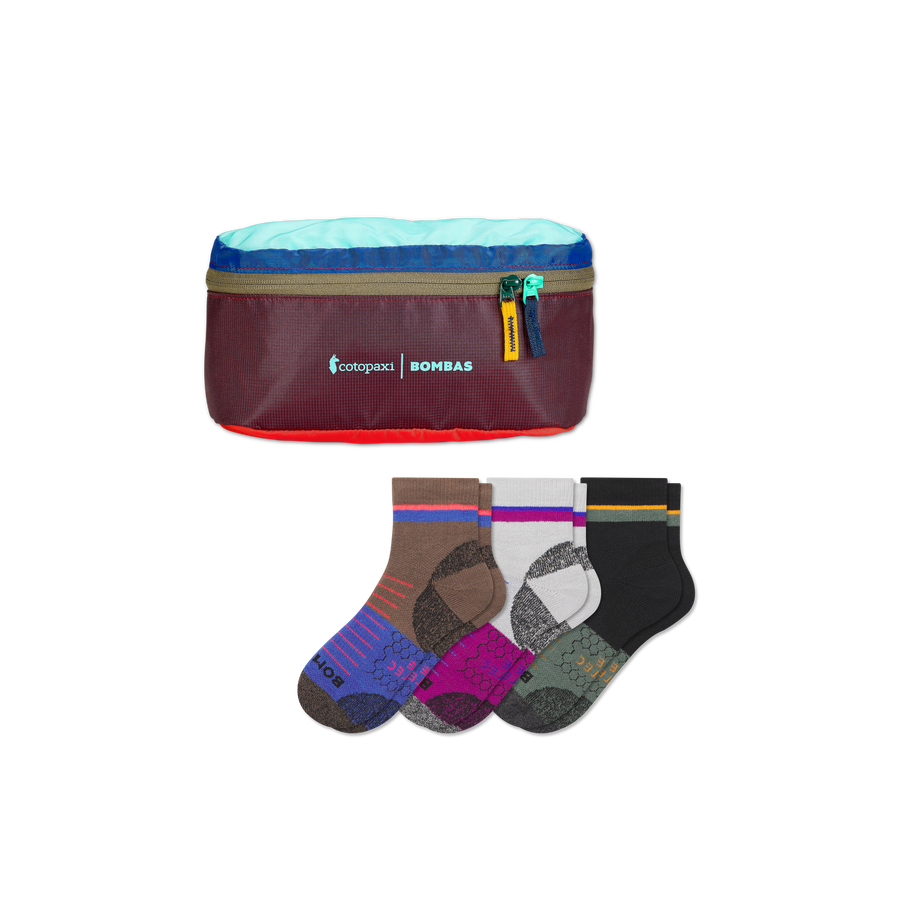 Men's Hiking Quarter Sock 3-Pack & Cotopaxi Fanny Pack - Utility Hike Storage
