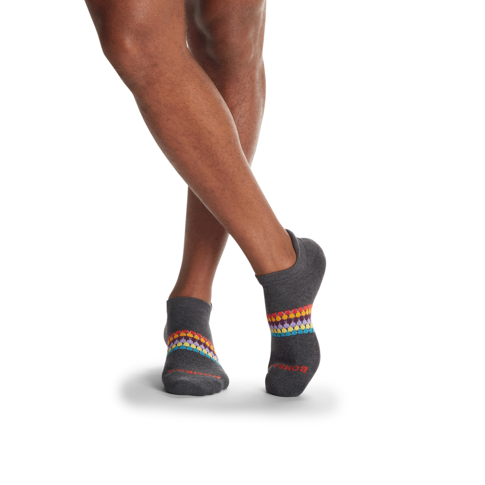 Men's Sunset Stripe Ankle Sock 4-Pack - navy-grey-mix - 2