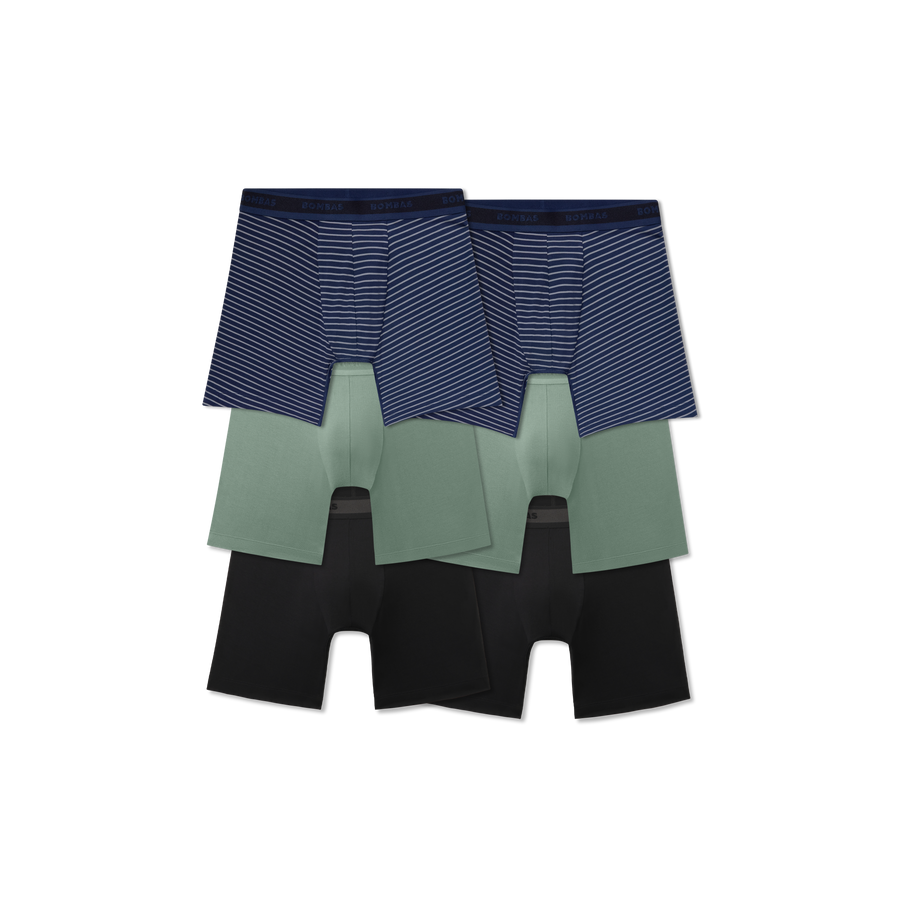 Men's Soft Flex Boxer Brief 6" 6-Pack - Easy Lounge Ease