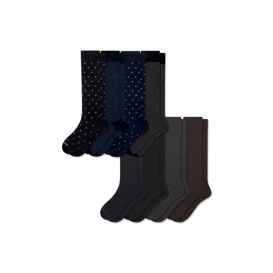 Men's Dress Over the Calf Sock 8-Pack - Easy Lounge Move