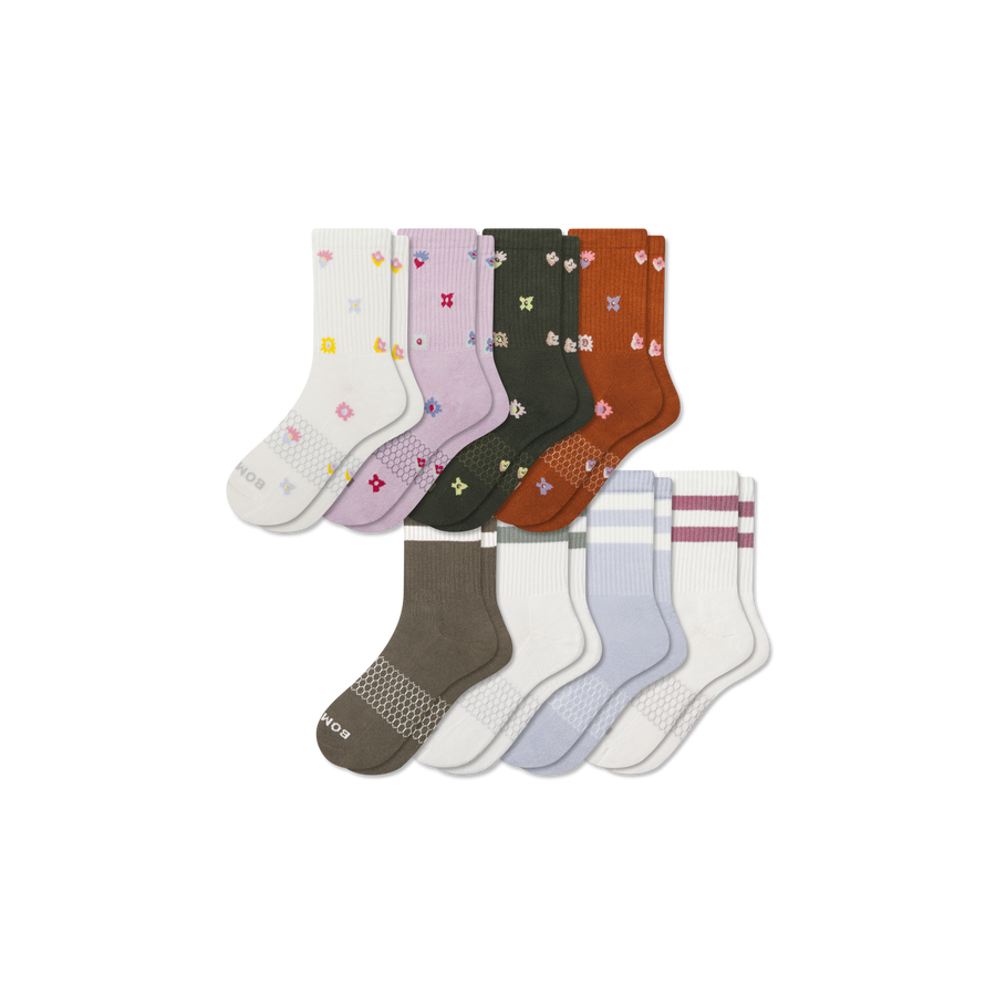 Women's Half Calf Sock 8-Pack - Soft Ankle Cushion