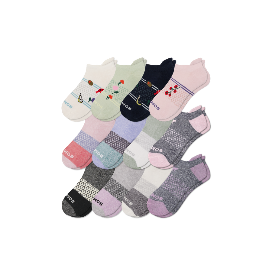 Women's Ankle Sock 12-Pack - Breathable Lounge Support