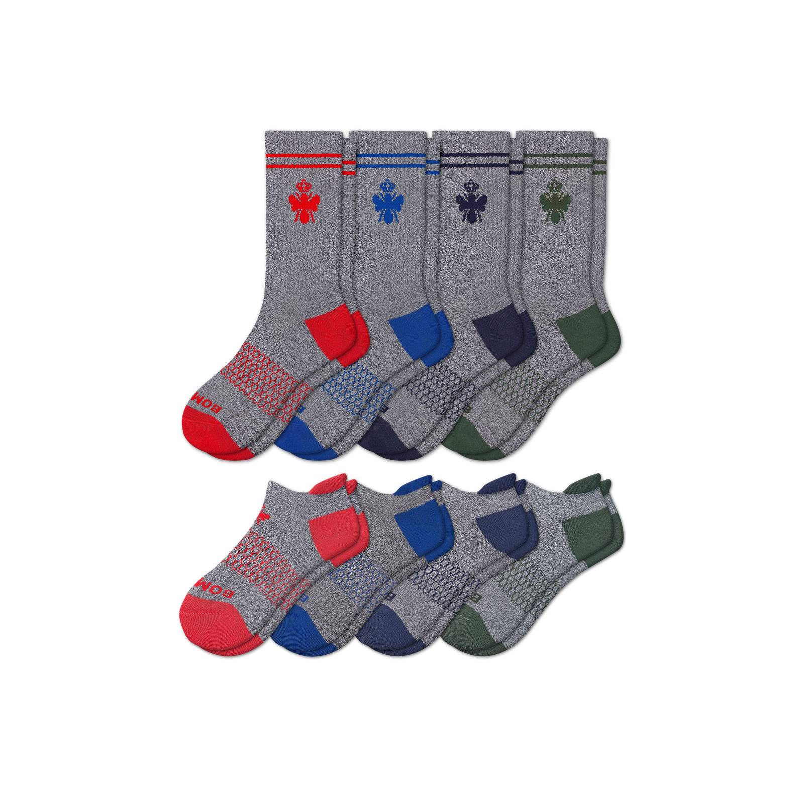 Men's Calf & Ankle Sock 8-Pack Originals Mix L