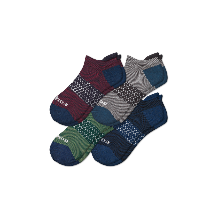 Men's Microstripe Ankle Sock 4-Pack - Light Everyday Wear