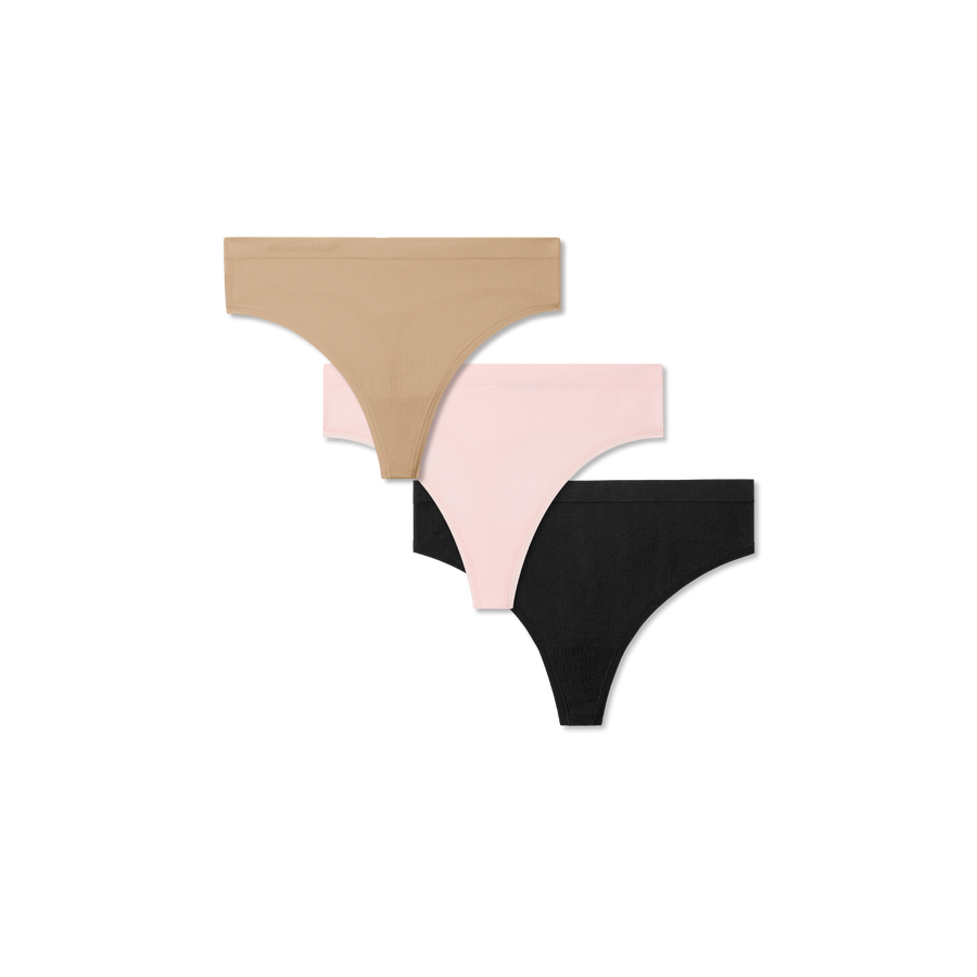 Women's Seamless Thong 3-Pack - Smooth Core Support