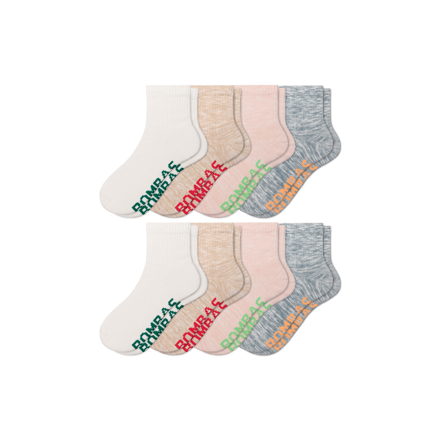 Women's Summer Ragg Quarter Sock 8-Pack - Cushion Crew Wear