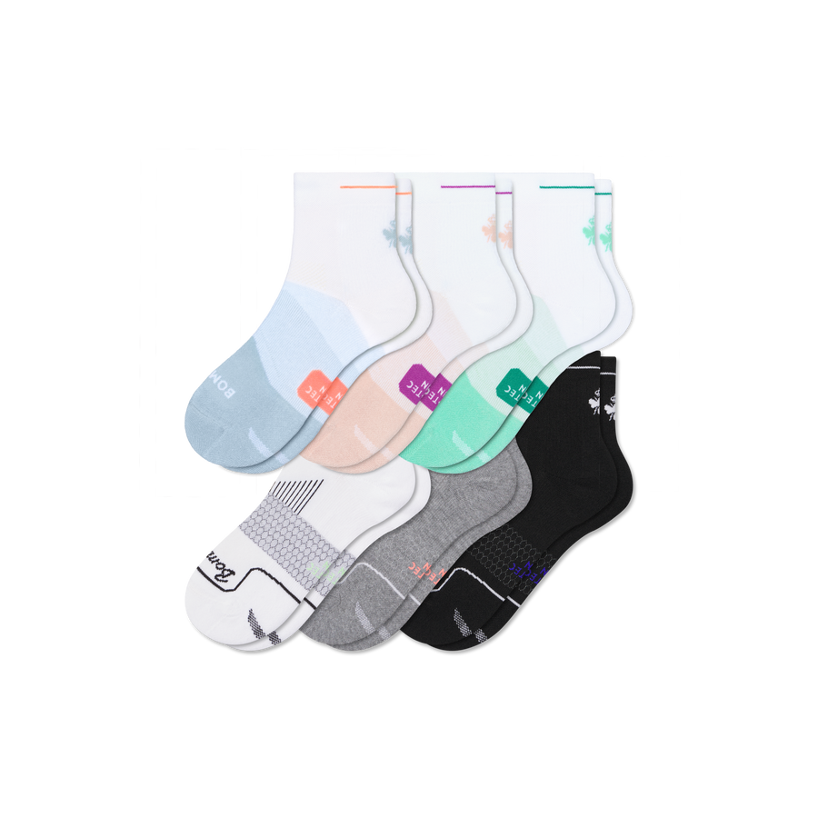 Women's Run Quarter Sock 6-Pack - Steady Ankle Move